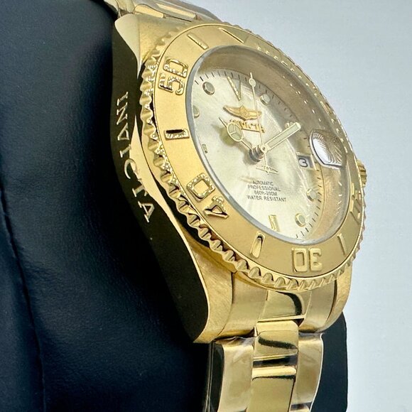 NEW Invicta Pro Diver 40mm AUTOMATIC Gold Tone Champaign Dial Mens Watch - Picture 2 of 10